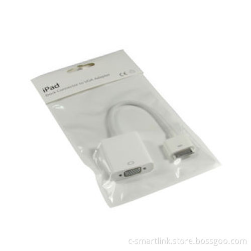VGA Cable Adapter for Apple iPad, iPad 2, the New iPad 3, iPhone 4, iPhone 4s and itouch 4